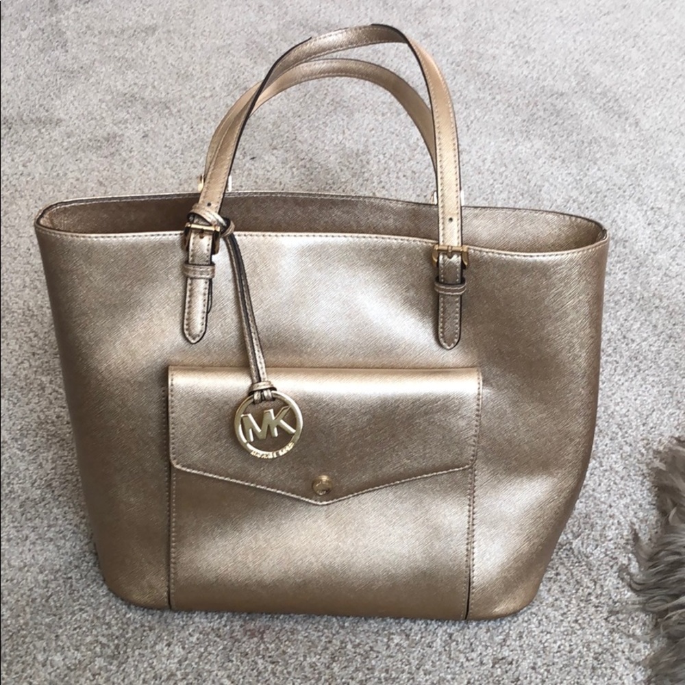 Michael Kors Large Gold Handbag